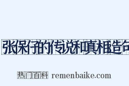 张保仔的传说和真相造句是什么意思的图片